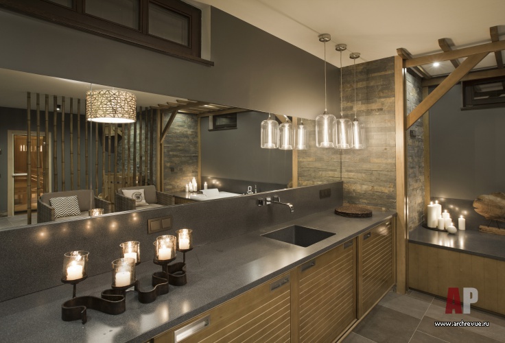 Фото интерьера кухни бани в стиле стимпанк