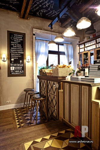 Дизайн интерьера французской пекарни-кафе-кондитерской «МИШЕТТ»