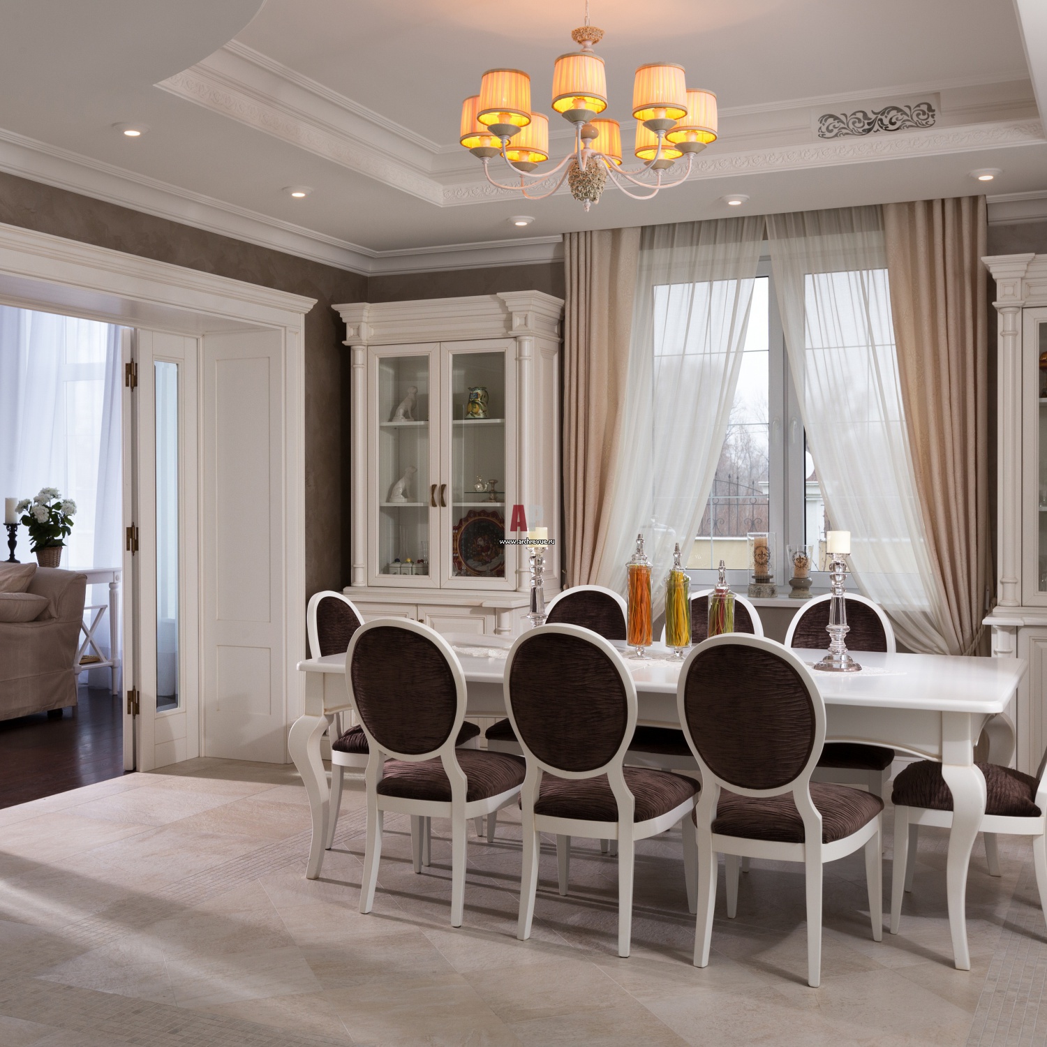 Мебель для гостиной и столовой стиле Неоклассика