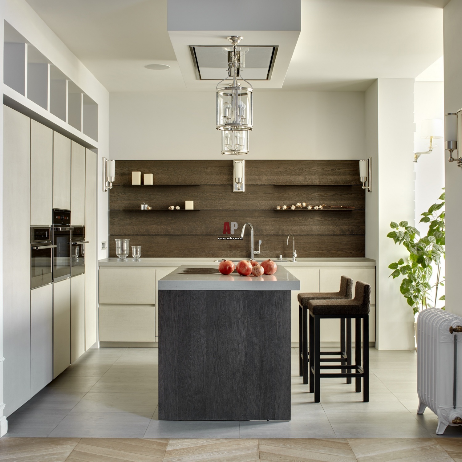 кухня без навесных шкафов современный стиль в квартире