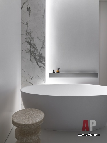 Фото интерьера ванной квартиры в стиле минимализм 