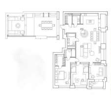 Планировка двухэтажной квартиры в ЖК RedSide. Общая площадь – 200 кв. м.