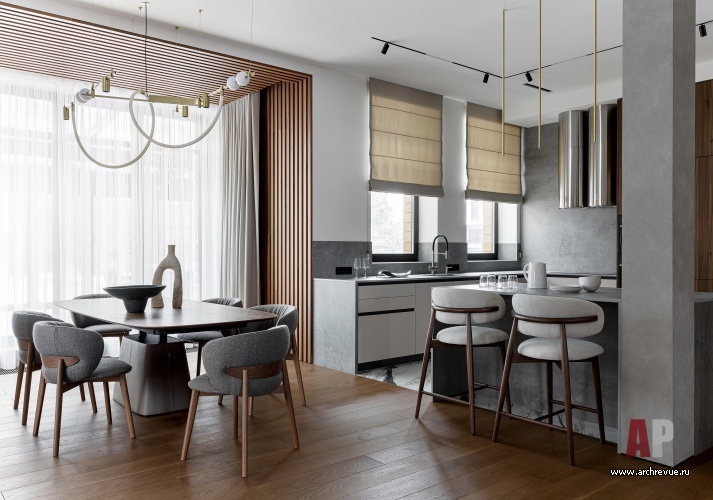 Фото интерьера кухни дома в современном стиле