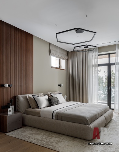 Фото интерьера спальни дома в современном стиле