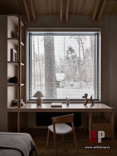 Фото интерьера детской деревянного дома в современном стиле