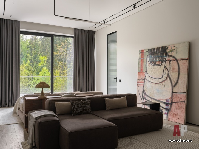 Фото интерьера спальни дома в стиле минимализм