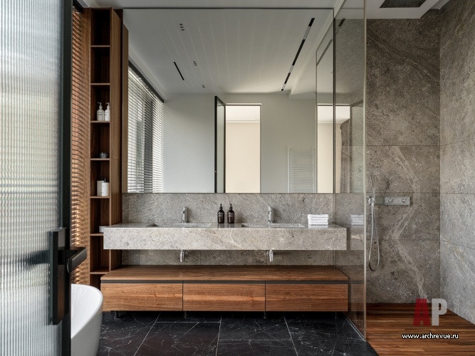 Фото интерьера санузла дома в стиле минимализм