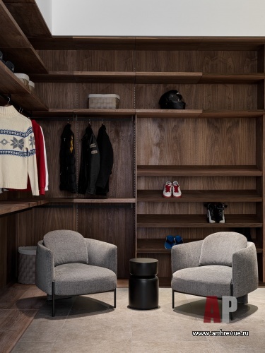 Фото интерьера гардеробной дома в стиле минимализм